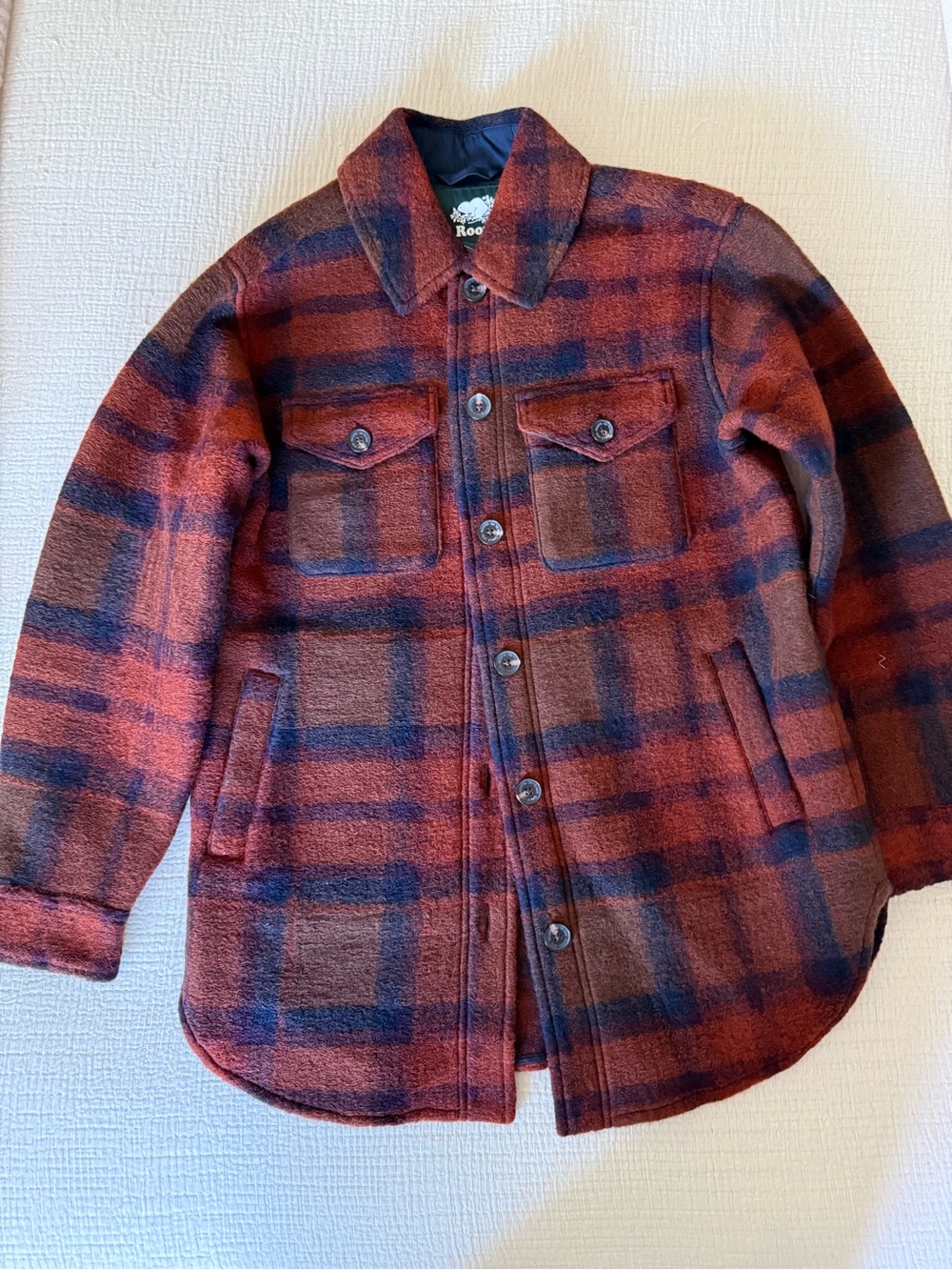 Roots women’s Plaid Wool Button-Up Jacket Sz S